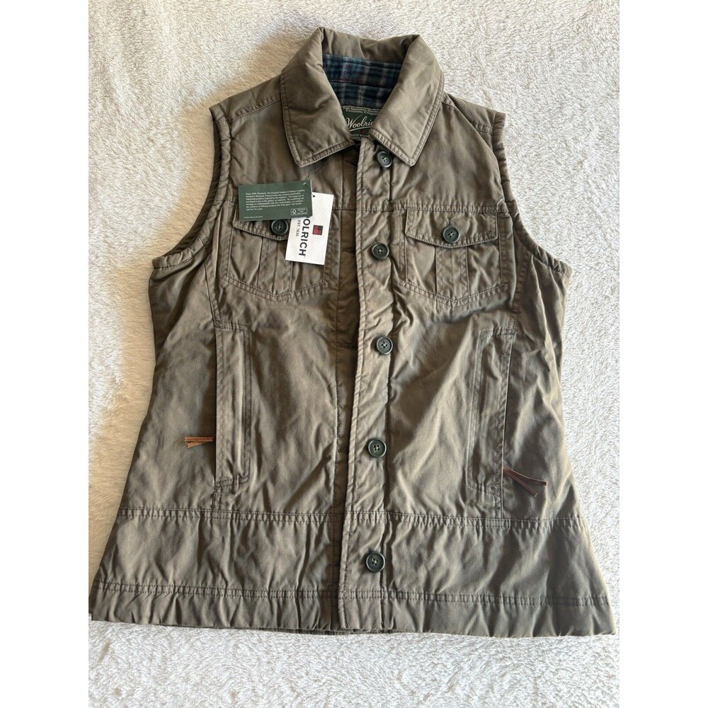 Woolrich Vest Flannel Liner Button Down Woman New Size M
